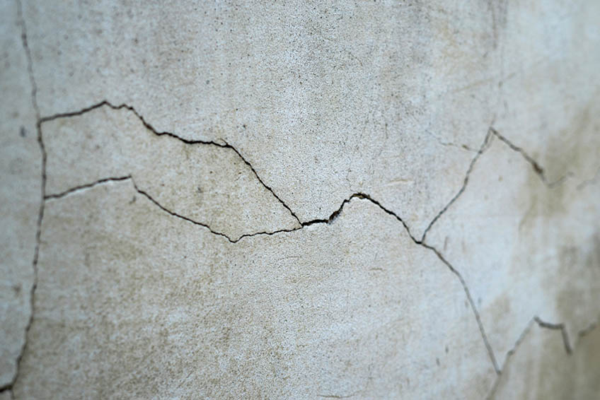 cracked slab or foundation