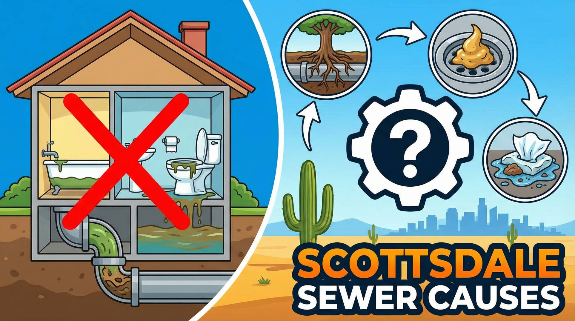 Scottsdale Sewer Backup Repair: What Causes It?