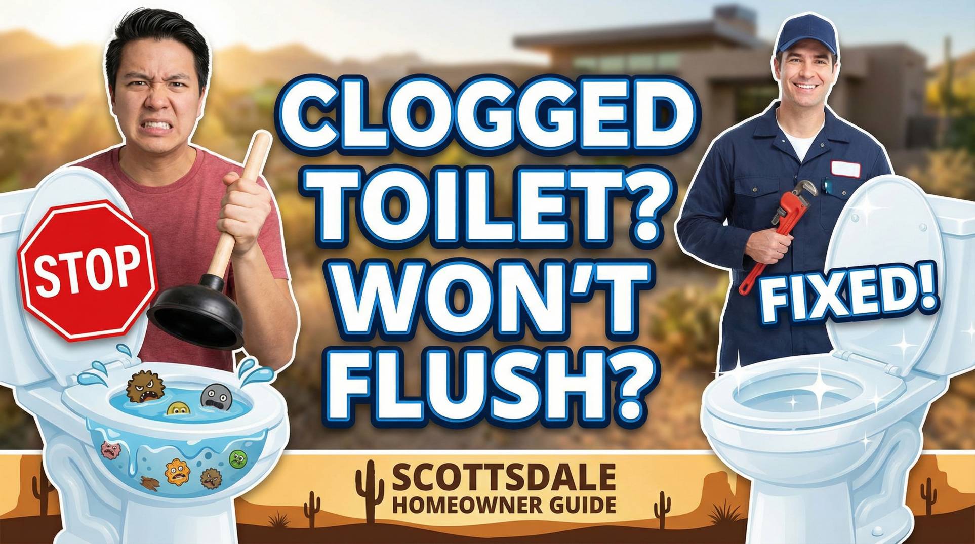 Clogged Toilet That Won't Flush – Scottsdale Homeowner Guide