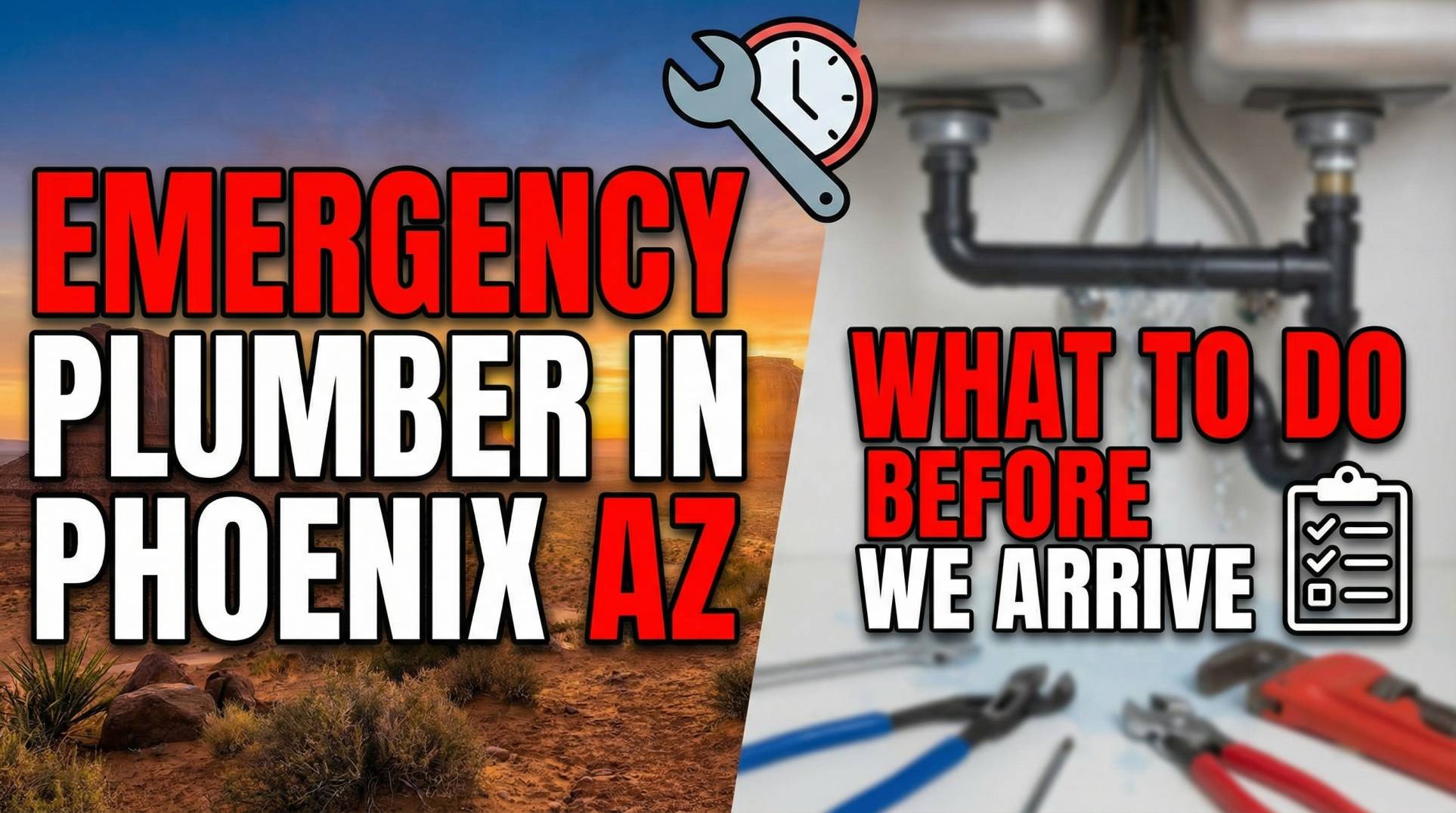 Emergency Plumber in Phoenix AZ – What To Do Before We Arrive