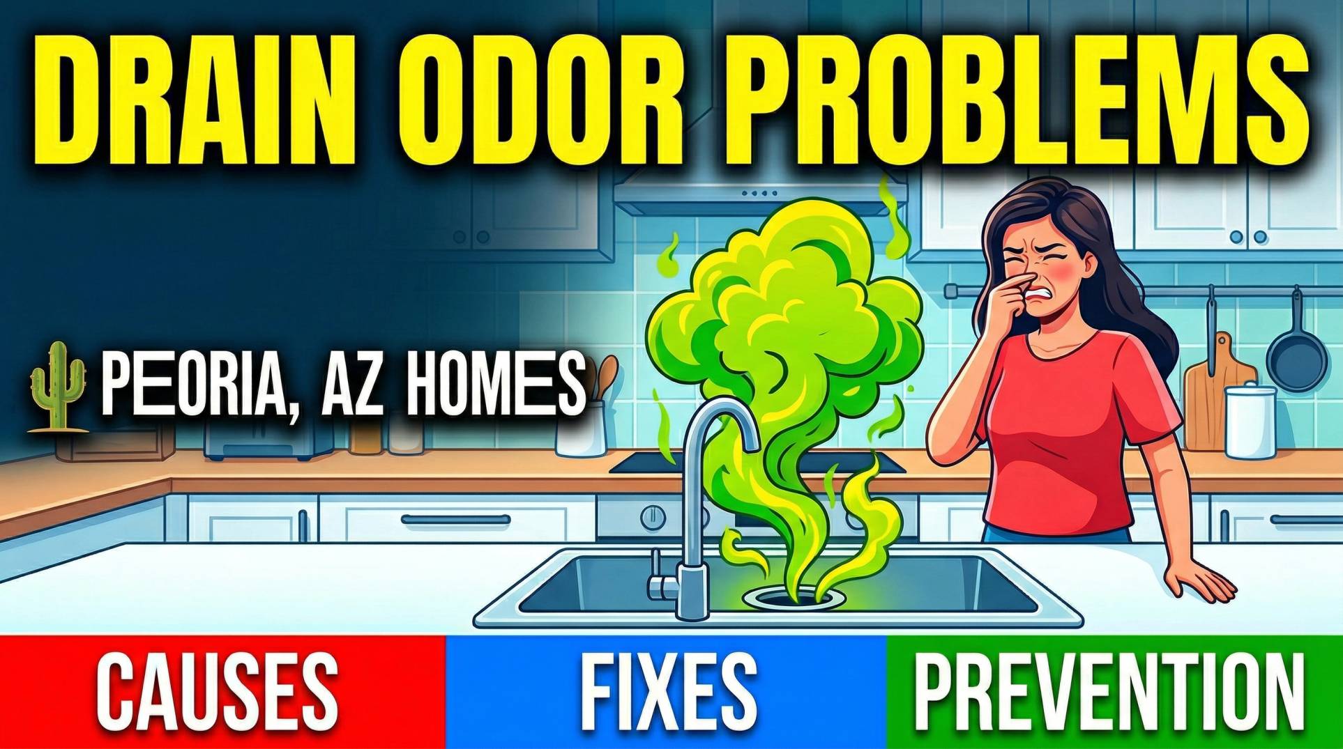 Drain Odor Problems in Peoria Homes: Causes, Fixes, and Prevention