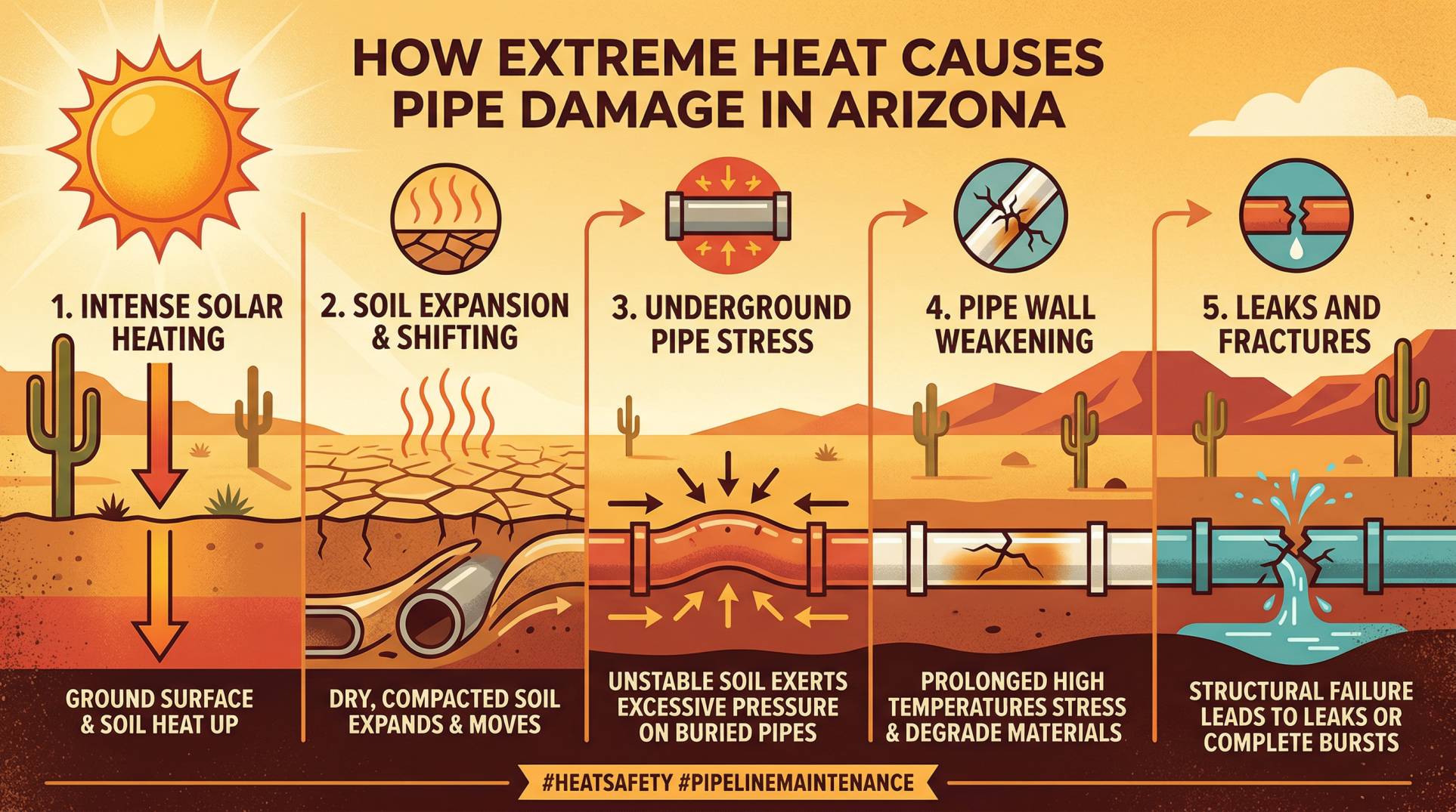 How Arizona Heat Damages Plumbing Pipes