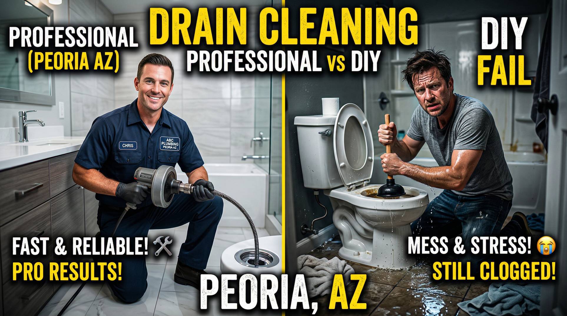 Professional vs DIY Drain Cleaning – Peoria AZ